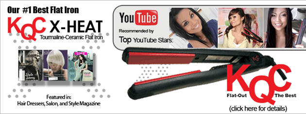 KQC X-Heat Tourmaline Ceramic Flat Iron / Hair Straightener is featured in Youtube