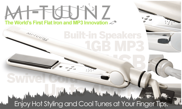 Mi-Tuunz - World's First Flat Iron with MP3 Player built-in 